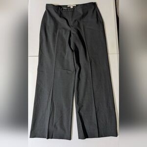 Allegory Gray Stretch Wide Leg Trousers Dress Pants Size 14 Career Minimalist